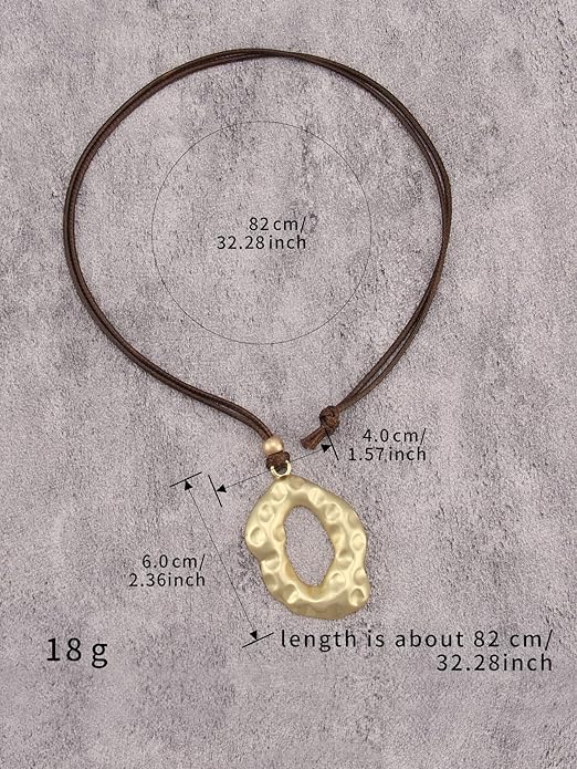 Boho Necklaces for Women Chunky Circle Necklace Layered Boho Circle Leather Choker Necklace Long Vintage Necklaces Bohemian Jewlery Gifts