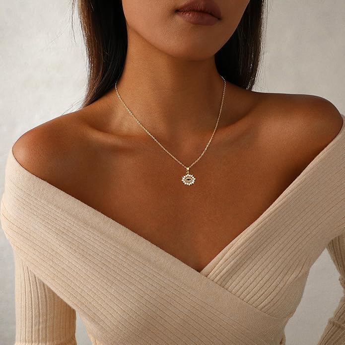 Evil Eye Necklace for Women,Dainty 14K Gold/Sterling Silver Plated Evil Eye Pendant Necklace Tiny Boho CZ Diamond Necklace Cute Trendy Lucky Protection Jewelry Gift for Women
