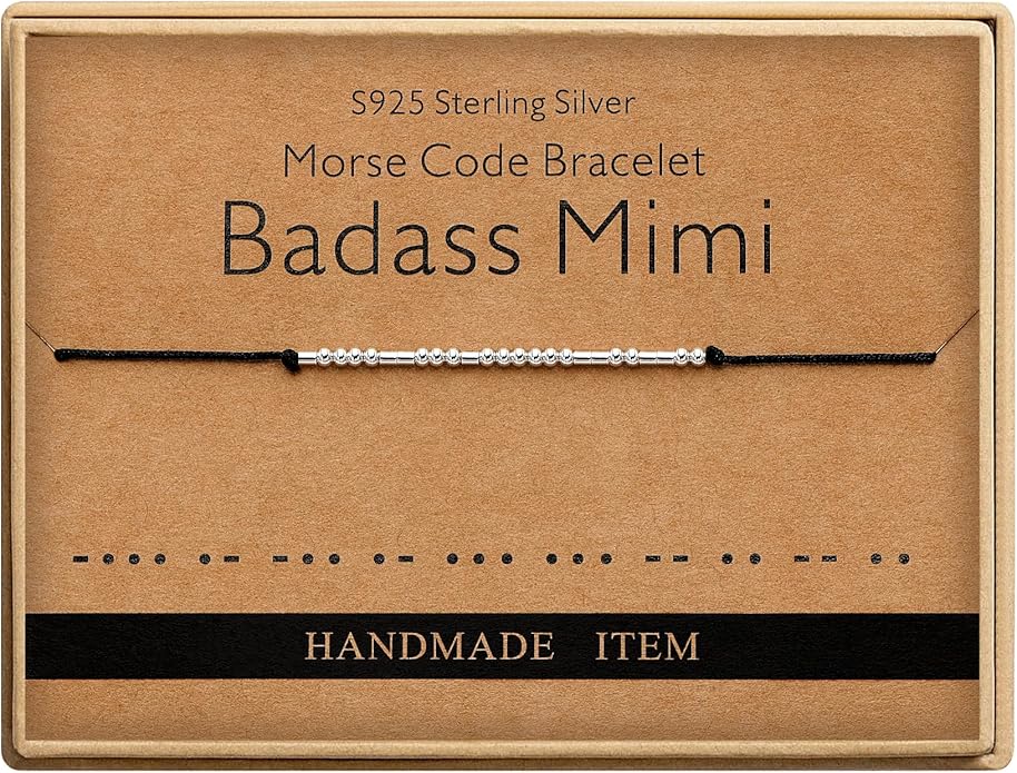 Monily Inspirational Gifts for Women Morse Code Bracelets for Women Funny Bracelet for Friend Funny Gift for Women Sterling Silver Bracelet for Women