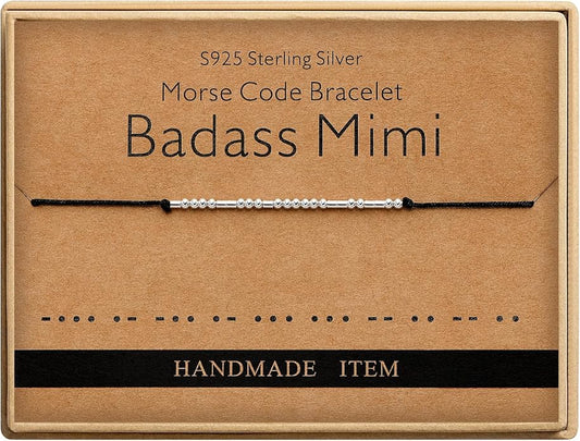 Monily Inspirational Gifts for Women Morse Code Bracelets for Women Funny Bracelet for Friend Funny Gift for Women Sterling Silver Bracelet for Women