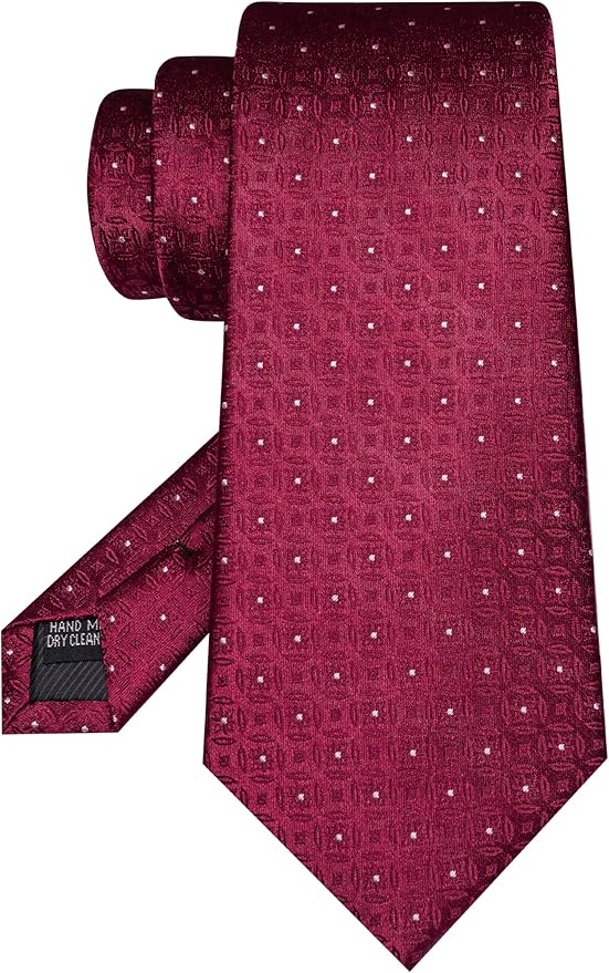 JEMYGINS Mens Tie and Lapel Pin Necktie Pocket Square Cufflinks and Tie Clip Sets for Business Casual 5PCS