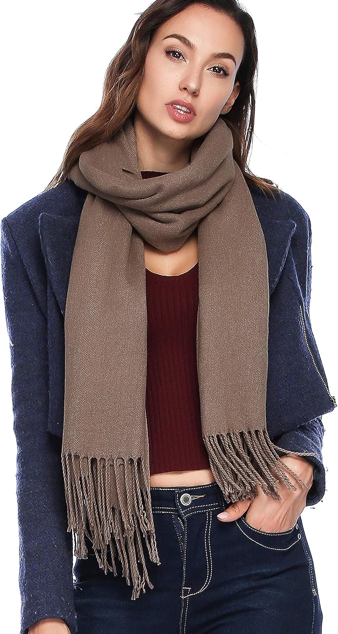 HOYAYO Extra Large Thick Pashmina Shawl Wraps - Wool Soft Winter Warm Scarves Travel Blanket for Women