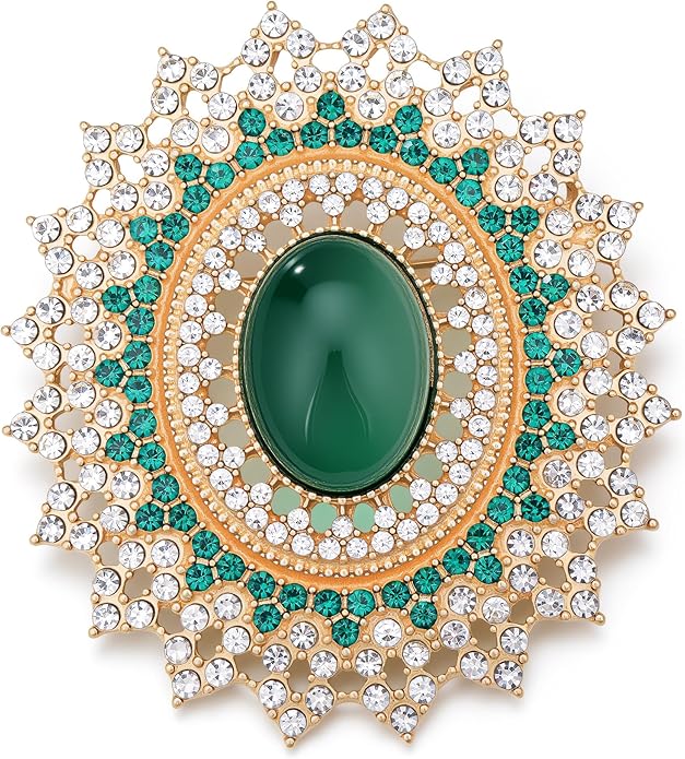Soumimi Rhinestone Brooch Pin Crystal Brooches for Women Lapel Pin Dress Accessories Birthday Christmas Gift for Wife Mom