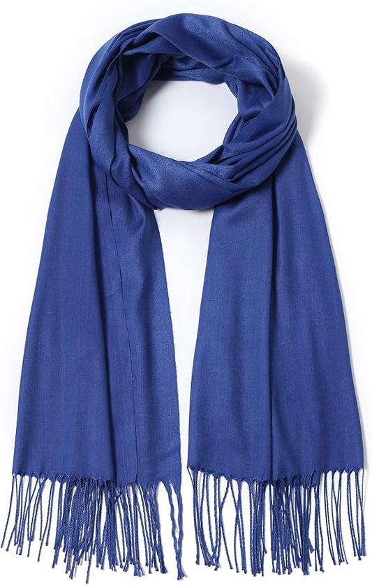 Cindy & Wendy Pashmina Shawls and Wraps Large Scarfs for Women Wedding Party Bridal Long Fashion Solid Shawl Wrap Fringes
