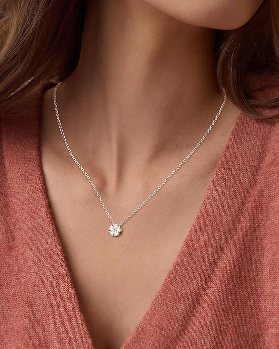 Cubic Zirconia Necklace, Dainty 14k Gold Plated Diamond Necklaces For Women Choker Necklace Simple Gold Plated CZ Jewelry Necklaces for Women Trendy Gifts