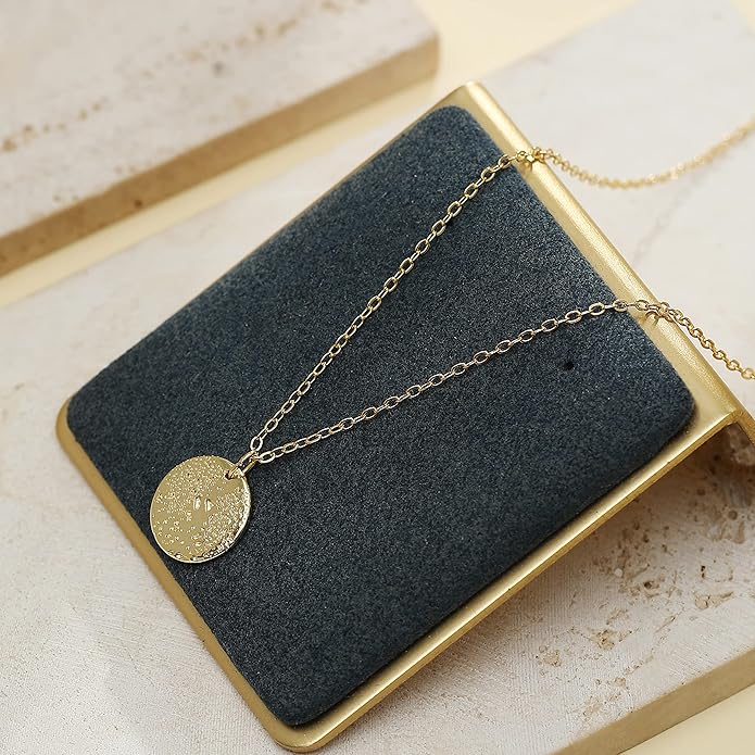 Collner 14K Gold Heart Pendant Necklace for Women Dainty Star Necklace Tiny Evil Eye Choker Necklace Boho Crescent Moon Necklace Minimalist Jewelry