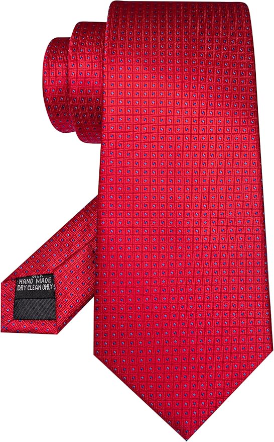 JEMYGINS Mens Tie and Lapel Pin Necktie Pocket Square Cufflinks and Tie Clip Sets for Business Casual 5PCS