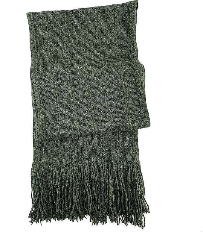 BRUCERIVER Women's Ultra Soft Knit Scarf & Glove Set Touchscreen Function Cable Design