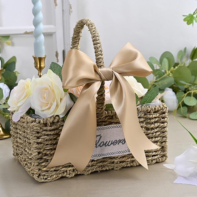 LEEQE Tan Satin Ribbon 3 inch X 15 Yards Polyester Ribbon for Gift Wrapping Very Suitable for Weddings Party Hair Bow Invitation Decorations and More