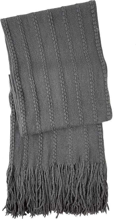 BRUCERIVER Women's Ultra Soft Knit Scarf & Glove Set Touchscreen Function Cable Design